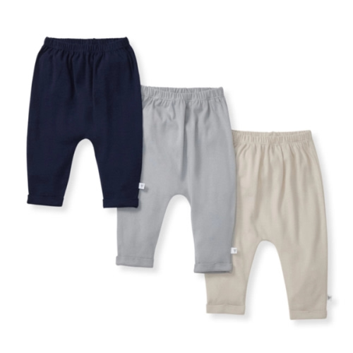 Solid Organic Cotton Baby Pants 3 Pack Midnight