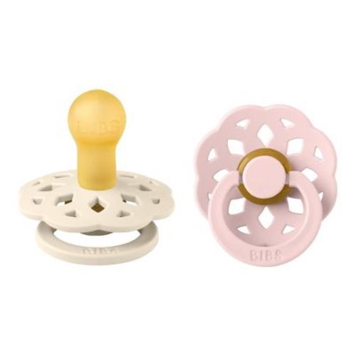 Bibs Boheme Latex Pacifier - 0-6m - Size 1 - 2pk - Ivory/blossom