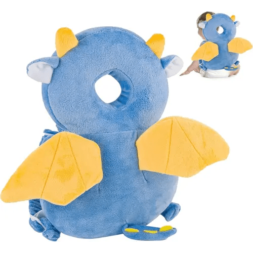 Baby Head Protector Backpack, Toddler Toddler Head Protector, Toddler Head Protector Padded Backpack Elasticated Carrier Wear (Dragon)