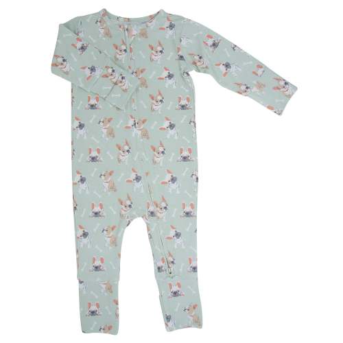 Mint Frenchie Puppy Convertible Romper