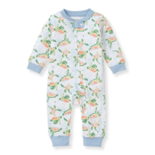 Colorful Sea Turtles Footless Sleep & Play Baby Pajamas