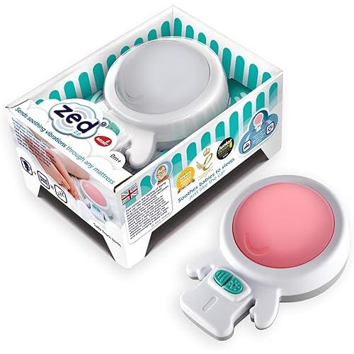 Zed by Rockit - Baby Sleep Aid Helps Your Baby Sleep, 6 Vibration Modes and Calming Red Light, Place on Any Mattress, Suitable for Cribs, Moses Baskets, Cots and Beds from Newborn