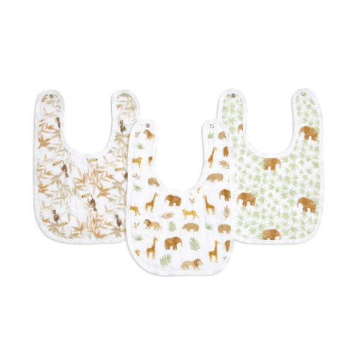 ADEN + ANAIS Cotton Muslin Snap Bibs 3pk