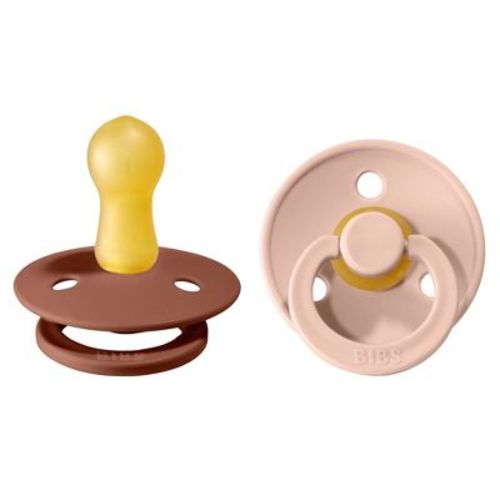 Bibs Colour Latex Pacifier - 0-6 Months - Size 1 - 2pk - Iron/sand