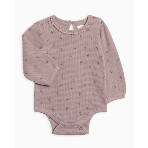 Langley Waffle Knit Lace Neckline Bodysuit