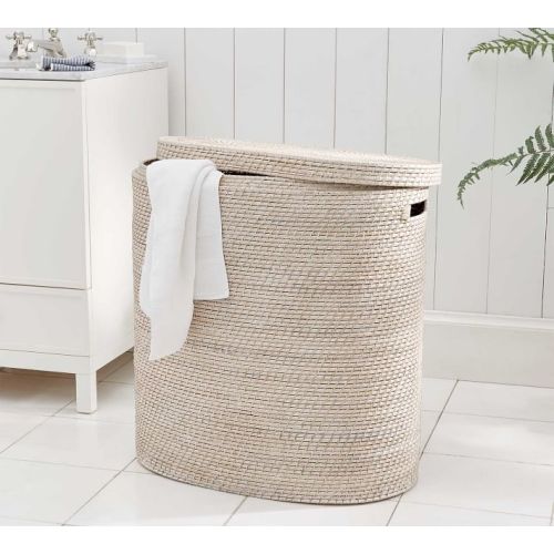 Tava Handwoven Rattan Divided Hamper