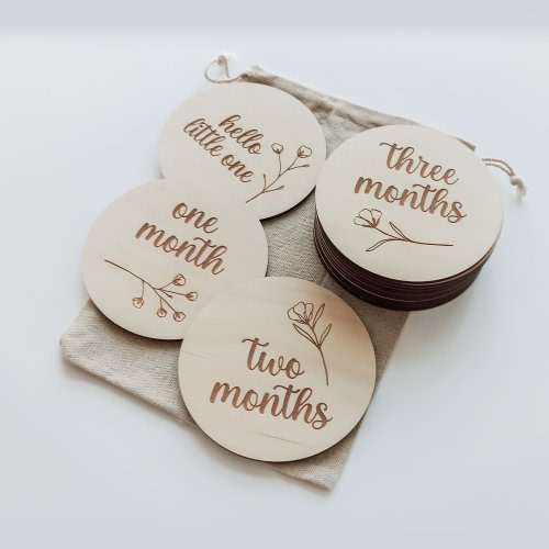 Baby Milestone Cards, Wooden Milestone Signs, Monthly Photos, Baby Shower Gift, Newborn Photo Props, Baby Monthly Milestone Markers