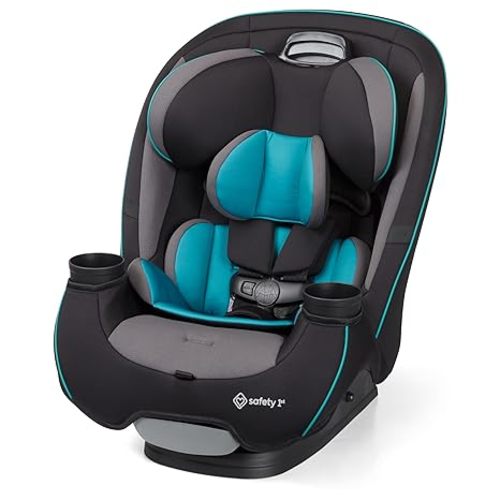 Safety 1st Grow and Go All-in-One Slim Convertible Car Seat, Rear Facing, 5-40 lbs, Forward Facing (30–65 lbs), High Back Booster Seat 40-100 pounds, Iron Frost