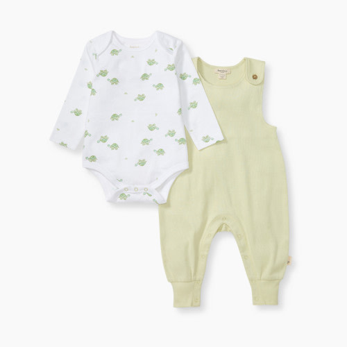 Burt's Bees Baby Organic Cotton Tortoise Jumpsuit & Bodysuit Set - Tortoise Set, 3-6 M