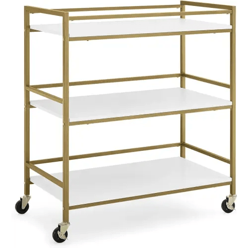 Delta Children Jade Changing Table/Cart, White Melamine/Bronze