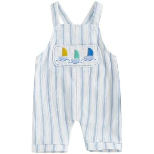 Baby Boy Summer Clothes Sleeveless Embroidery Stripes Print Romper Romper Jumpsuit Overalls One Piece Clothes
