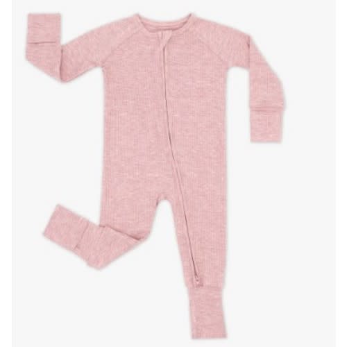 Heather Mauve Ribbed Zippy
