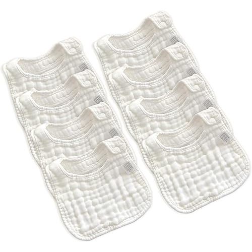 Muslin Baby Bibs for Drooling and Teething Newborn Drool Bibs for Baby Girl Boy
