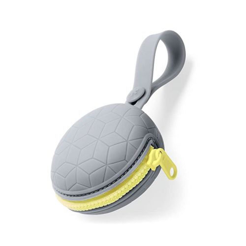 Skip Hop Grab & Go Silicone Pacifier Holder, Grey