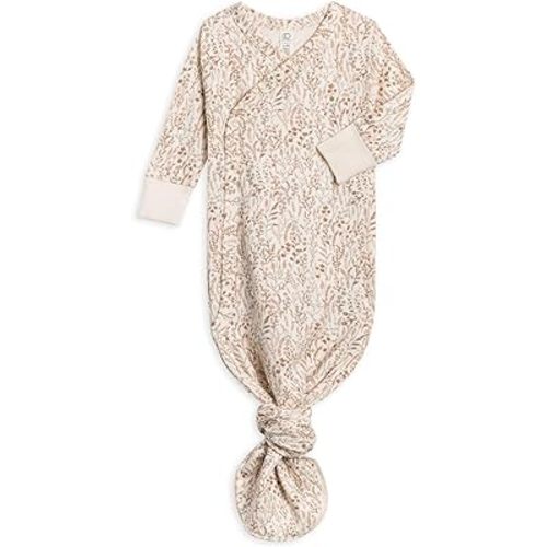 Colored Organics Baby Organic Cotton Knotted Gown - Infant Gown with Mitten Cuffs