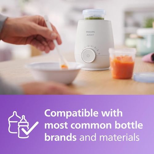 Philips Avent Premium Fast Bottle Warmer, with Smart Temperature Control, Water Bath Technology, Automatic Shut-off, Model SCF358 - Bottle Warmer Only