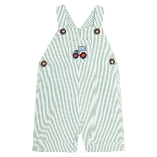 Tractor Embroidered Overalls, 0-3M