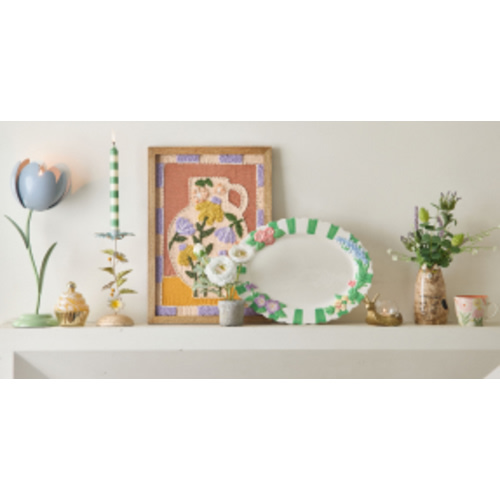 Adira White and Natural Seagrass Basket With Lid - World Market