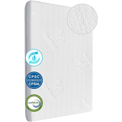 Bamboo Fiber and Microfiber Cover Bassinet Mattress (32 * 22 * 1.5) - Dual Side Gel Memory Foam for Maxi-COSI, Fodoss, Yacul, Cloud Baby Bassinet