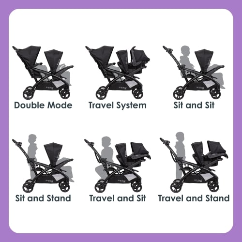 Sit N Stand® 5-in-1 Shopper Stroller Travel System with Ally™ 35 Infant Car Seat