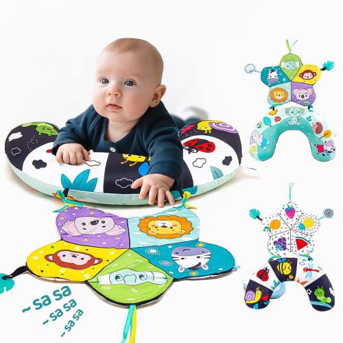 Baby Toys 0-6 6-12 Months, Sensory Crawling Toy for 0 1 2 3 4 5 6+ Months, Plush Toy with Crinkle and Rattles for Infant Newborn, Tummy Time Toys Gifts for 0-3-6-12 Month