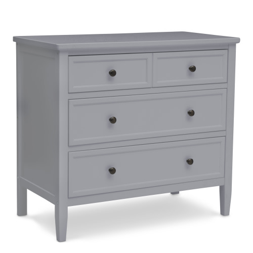 Delta Children Epic 3 Drawer Dresser with Interlocking Drawers, Grey