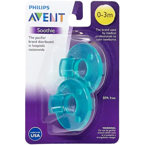 Philips Avent SCF190/01 Soothie 0-3mth Green/Green, 2 Count