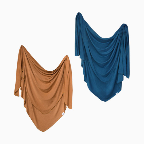 Copper Pearl Knit Swaddle Bundle - Camel/River
