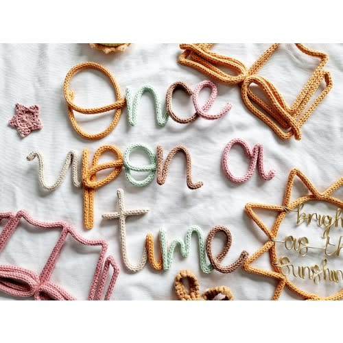 Once Upon a Time Knitted Wire Sign | Reading Corner Sign | Reading Wall Hanging l Reading Nook l Story Corner