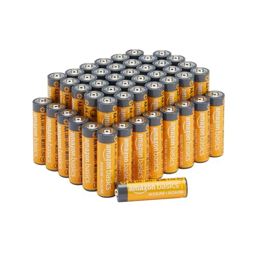 Amazon Basics 48-Pack AA Alkaline High-Performance Batteries, 1.5 Volt, 10-Year Shelf Life