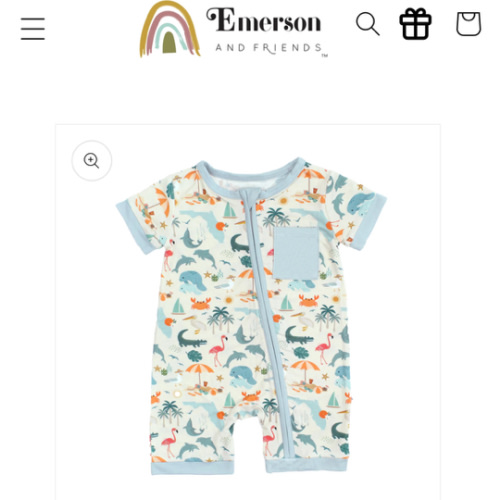 Explore Florida Bamboo Baby Shortie Romper – Emerson and Friends