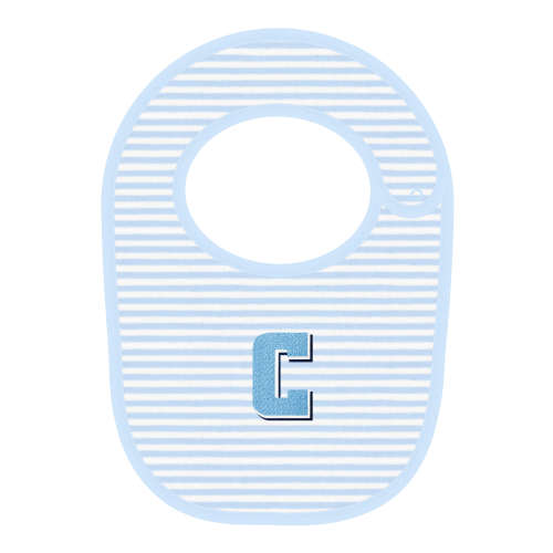 Columbia University Lions Striped Newborn Bib | College Baby