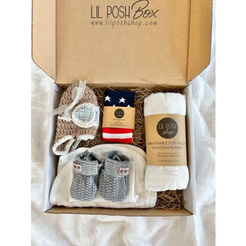 F-22 Fighter Box Baby Gift Set in MAUVE