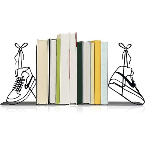 Sneaker Inspired Decorative Bookends for Shelves Versatile Room Décor, Durable Iron Craftsmanship, Ideal for Teen Boy Rooms and Sneaker Lovers
