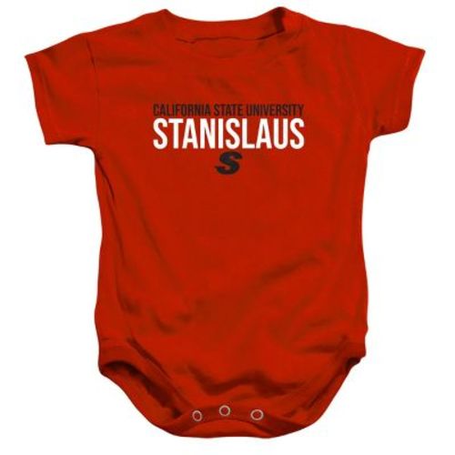 Baby California State University Stanislaus Stacked Infant Snap Suit, Red, 12 Months