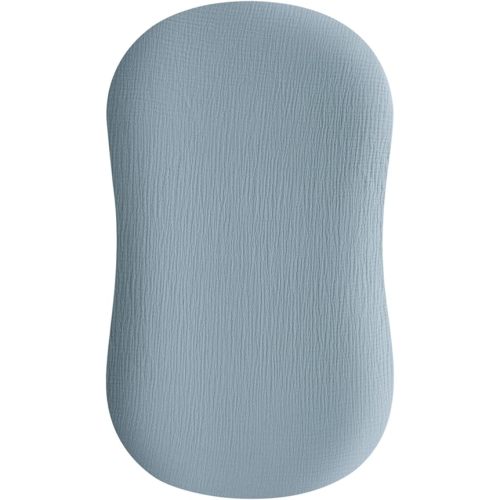 Konssy Muslin Baby Lounger Cover 1 Pack, 100% Cotton Newborn Lounger Sheets, Soft and Breathable Baby Nest Slipcover (Blue)