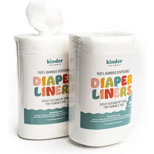 Unscented Disposable Fragrance Free 2 Rolls of Diaper Liners Kinder Cloth Diaper Biodegradable Cloth Diaper Liners 200 Sheets 7x11 Easy Clean Up Catch Solids Cloth Diapering Eco Friendly