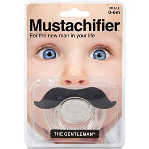 Hipsterkid Mustachifier Pacifier 0-6 Months | BPA-Free, Orthodontic Silicone Nipple | Cute, Funny, Mustache Binkies | Gift for Babies, Newborns, Infants, Toddlers