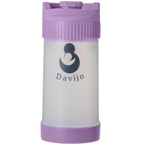 Davijo Formula Dispenser - Replaces Hand Scooping - Add Desired Amount with a Few clicks - Baby Formula Container to go - 10ounces Baby Milk Powder Storage - for Home & Travel