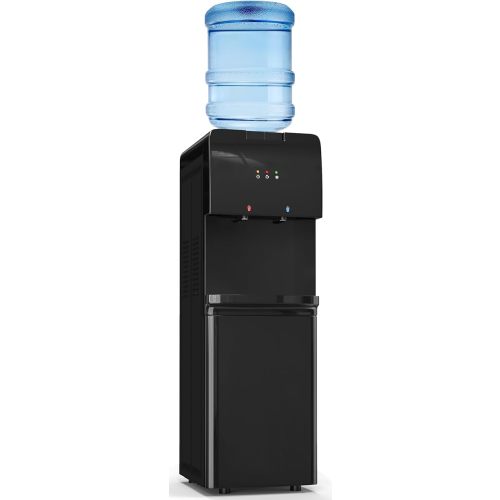Top Loading Water Cooler Dispenser Hot Cold & Cool Water Dispenser for 3 or 5 Gallon Bottles, Child Safety Lock, Simple Quite Design, Ideal for Home, Office, Living Room, Large Size