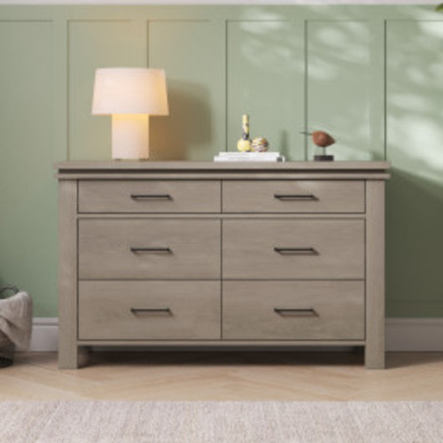 Denman Double Dresser Crescent Gray