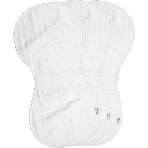 Green Sprouts 3-Pack Organic Cotton Muslin Burp Cloths, White
