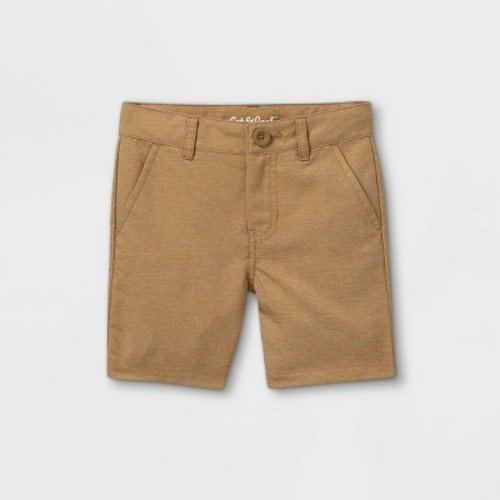 Toddler Boys' Woven Quick Dry Chino Shorts - Cat & Jack™, Color: Khaki, Size: 3T