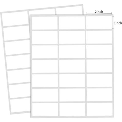 1"×2" Inch Removable Blank Freezer Labels,Water/Oil/Tear Resistant/Ink Won't Smudge No Residue (378 pcs,1 Bag)