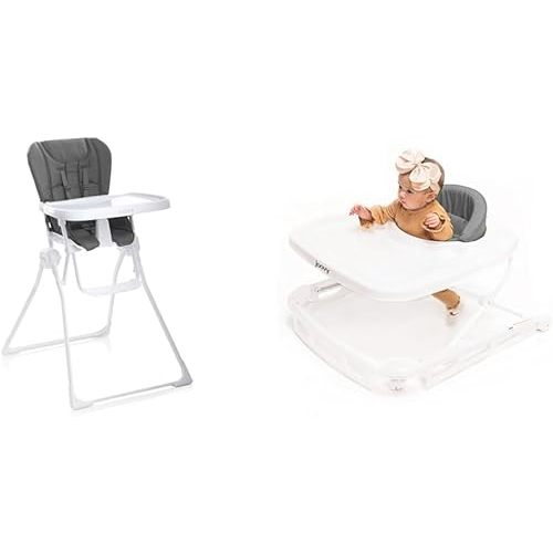 Joovy Nook High Chair Featuring Four-Position Adjustable Swing Open Tray, and Removable & Spoon Baby Walker & Activity Center Featuring Three Adjustable Heights