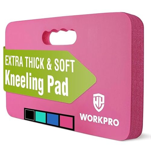 WORKPRO Extra Thick Kneeling Pad, Soft Foam Cushioning for Knee, Large Foam Kneeler Mat for Gardening, Bathing Baby, Workout Supplies, 17.5 x 11 x 1.5 in, Pink