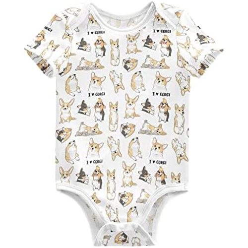 CaTaKu Unisex Baby Short Sleeve Bodysuit Funny Cotton Newborn Clothes Rompers for Baby Boys Girls
