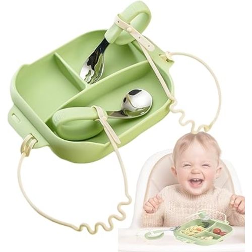 Suction plate, spoon/fork holders