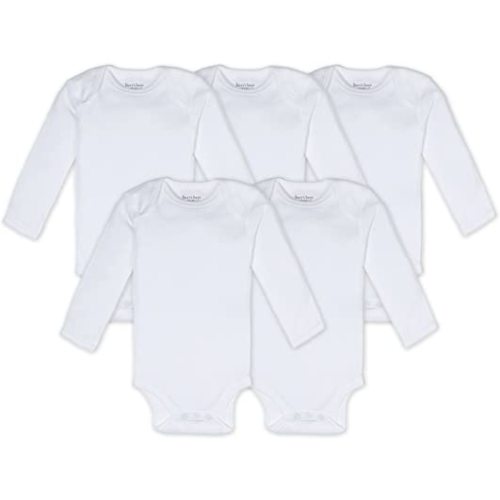 Burt's Bees Baby Unisex Baby Bodysuits, 5-pack Short & Long Sleeve One-pieces, 100% Organic Cotton Bodysuit