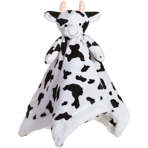 Apricot Lamb Stuffed Animals Cow Security Blanket Infant Nursery Character Blanket Luxury Snuggler Plush Baby Lovey(Cow, 13 Inches)